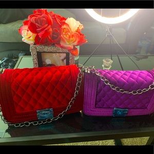 crossbody purses, Black, Purple, pink and Red